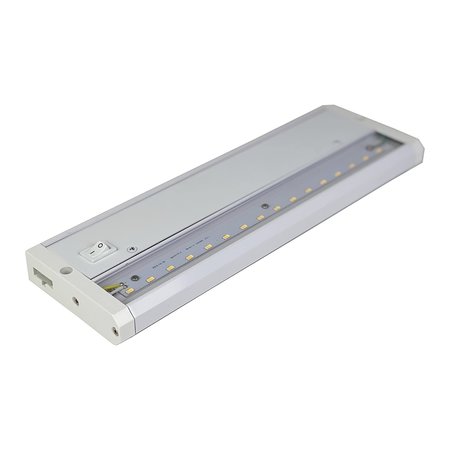 AGILUX 12in LED Under Cabinet Task Light, Direct Wire Switch Dimmable, Linkable, 400 Lumens, Warm White 15000